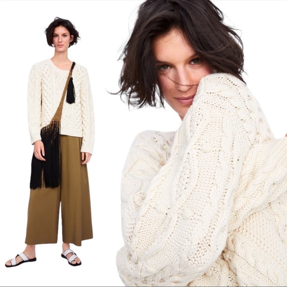 Zara Sweaters Zara Coastal Grandma Crochet Chunky Knit Slouchy